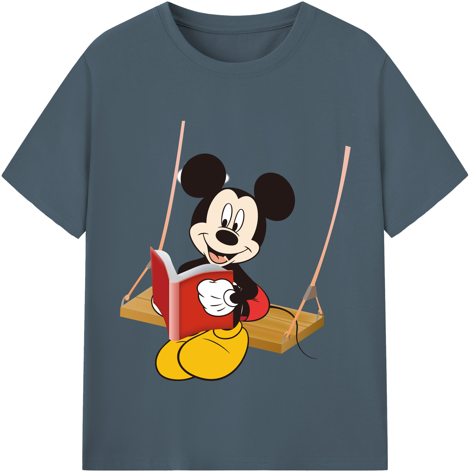（画像用） ミッキーマウス Mickey Mouse 綿100％半袖Tシャツ（フロントプリント）